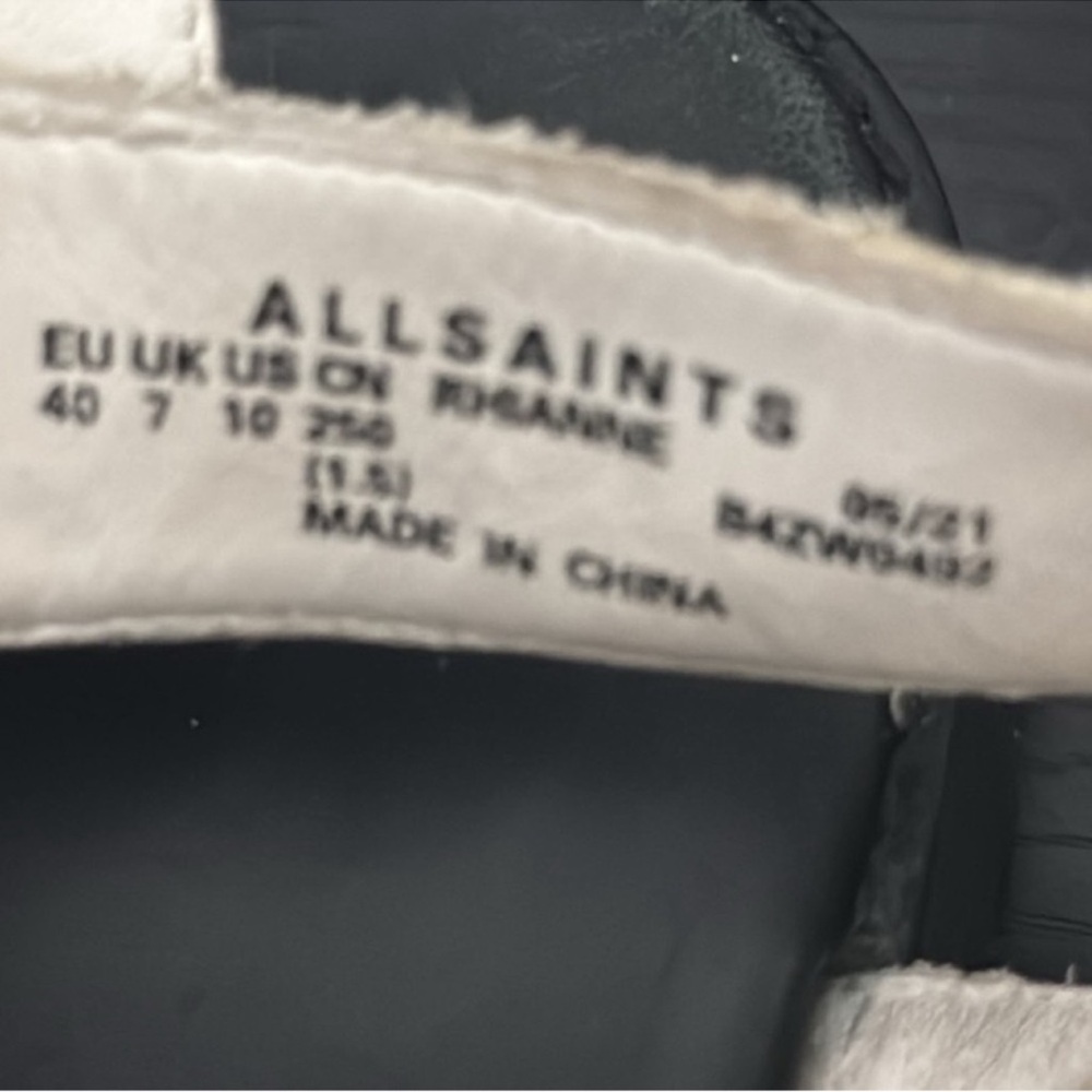 Authentic All Saints designer leather sandals sz 10 Euro 40 - Picture 15 of 16